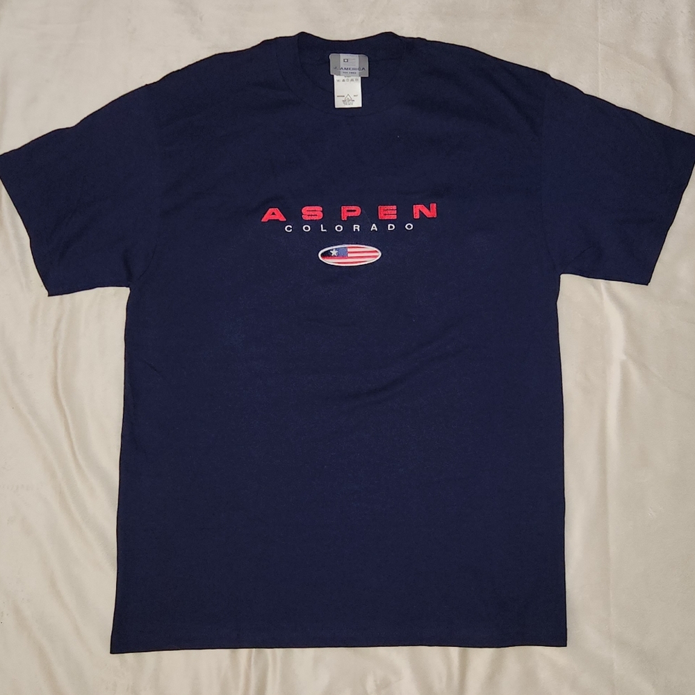 Vintage 90’s J.AMERICA Aspen Colorado  Embroidered Shirt Size L Mens